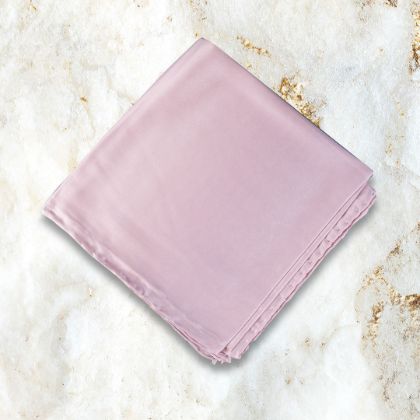 İpekçe Eşarp Kristal Düz Toz Pembe 100*100 resmi
