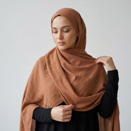 İpekçe Şal Caz 70*190 Karamel resmi