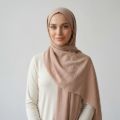 İpekçe Şal Caz 70*190 Kum Beji resmi