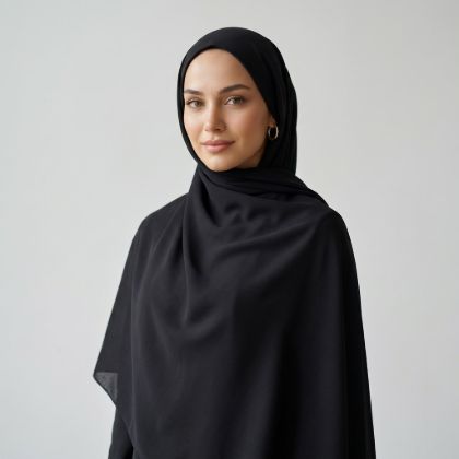 İpekçe Şal Medine 70*190 Siyah resmi