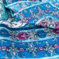 İpekçe Eşarp İp Rayon 100*100 Desenli - Turkuaz resmi