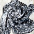 İpekçe Eşarp İp Rayon 100*100 Desenli - Siyah resmi