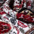 İpekçe Eşarp İp Rayon 100*100 Desenli - Kırmızı resmi
