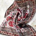İpekçe Eşarp İp Rayon 100*100 Desenli - Kırmızı resmi