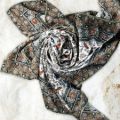 İpekçe Eşarp İp Rayon 100*100 Desenli - Yeşil resmi