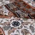 İpekçe Eşarp İp Rayon 100*100 Desenli - Turuncu resmi