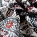 İpekçe Eşarp İp Rayon 100*100 Desenli - Gri resmi